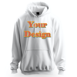 White Hoodie with screen print